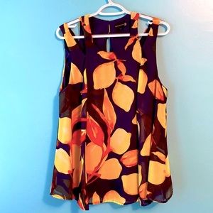 Sleeveless split shoulder swing tank